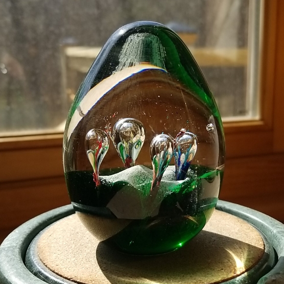 Blown glass paperweight